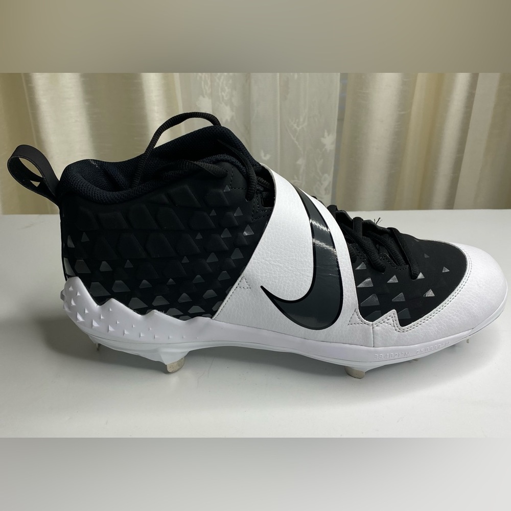 Nike Force Zoom Mike Trout 6 Black White Metal Cleats Mens Size 14